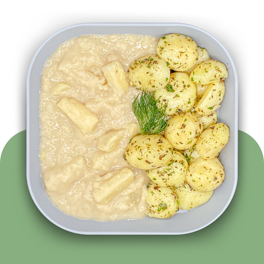 Mediterrane Kartoffeln mit Pastinake in Haferbéchamel