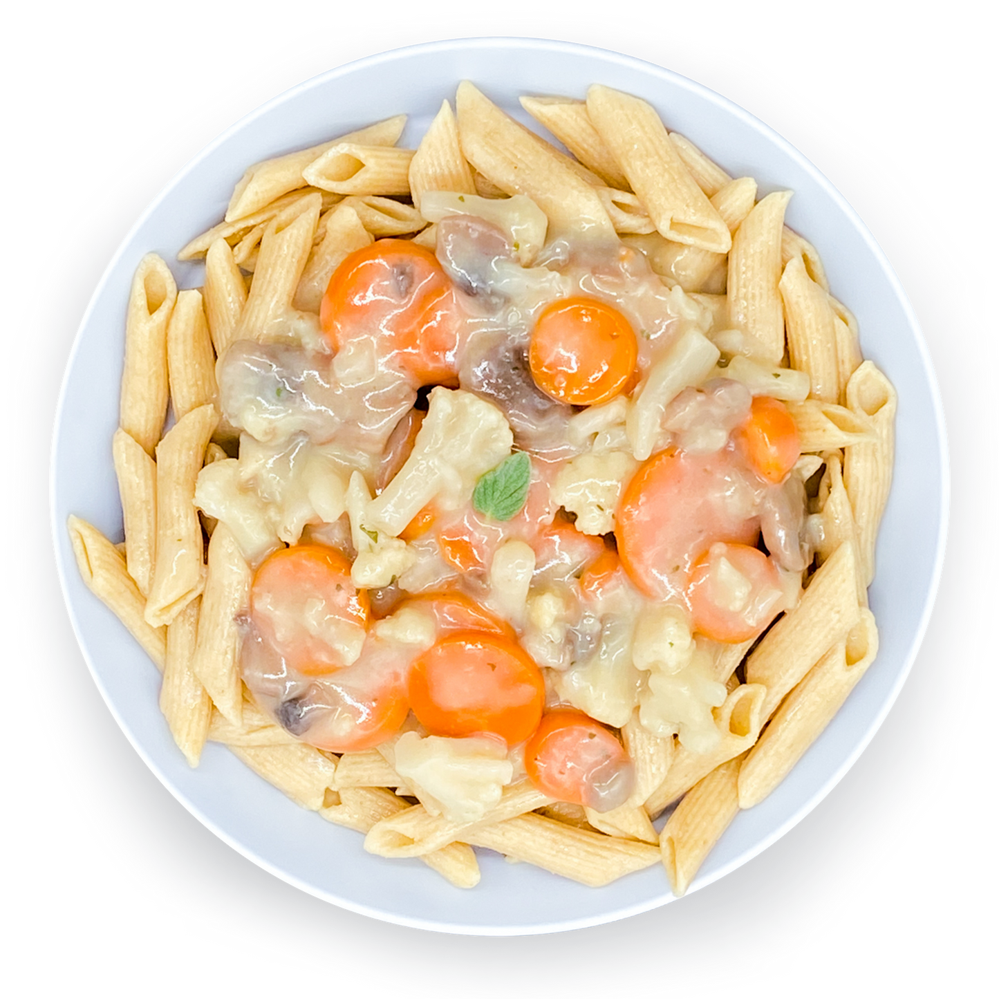Pasta in Blumenkohl-Geschnetzeltem