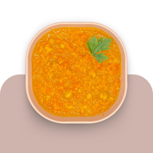 Geröstete Bundmöhrensuppe mit Kichererbsen