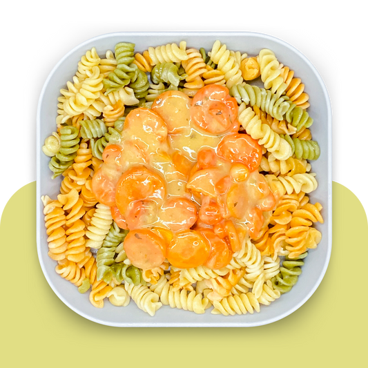 Pasta mit cremigem Möhrengemüse