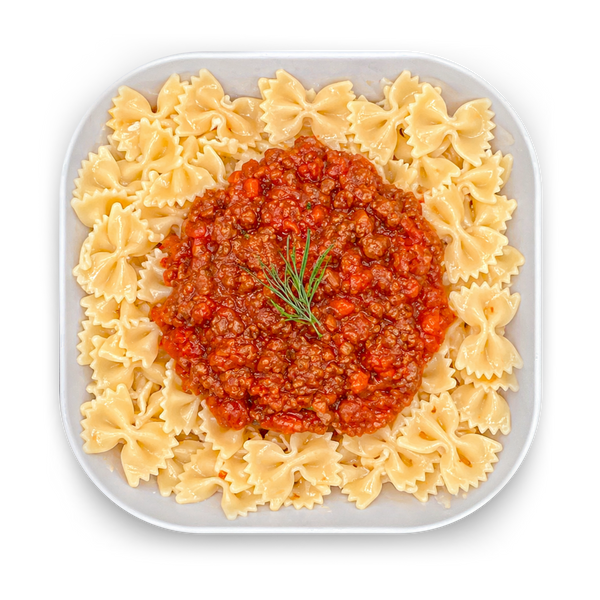 Schmetterlingsnudeln mit Bolognese-Sauce