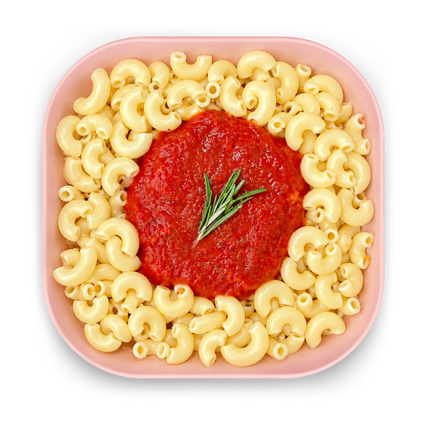 Hörnchennudeln in Tomaten-Basilikum-Sauce