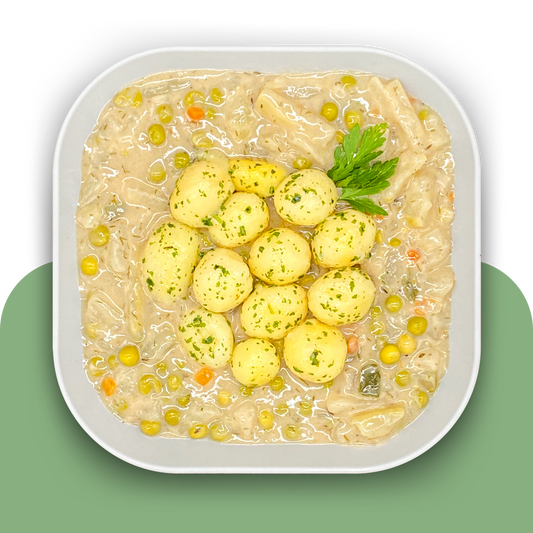 Mediterrane Kartoffeln mit Kohlrabi-Erbsen Gemüse