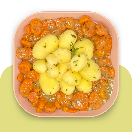 Petersilienkartoffeln mit Möhrengemüse