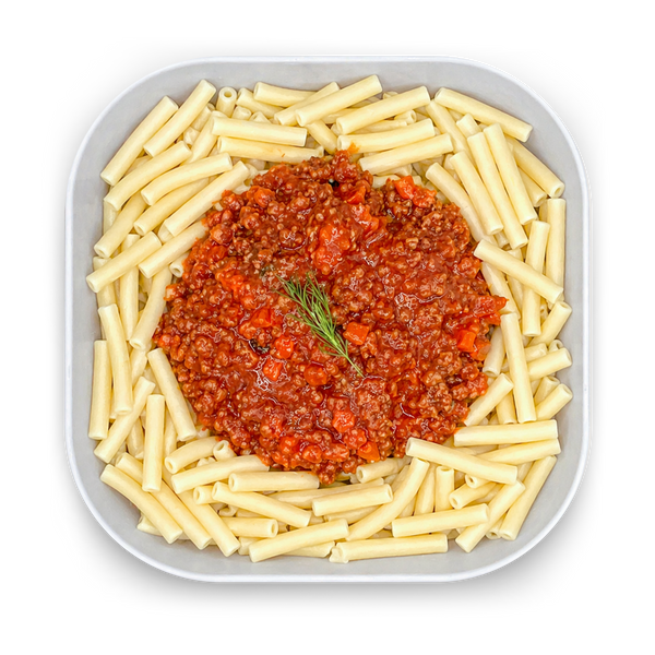 Mini-Makkaroni mit Bolognese-Sauce