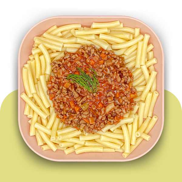 Mini-Makkaroni mit vegetarischer Bolognese-Sauce