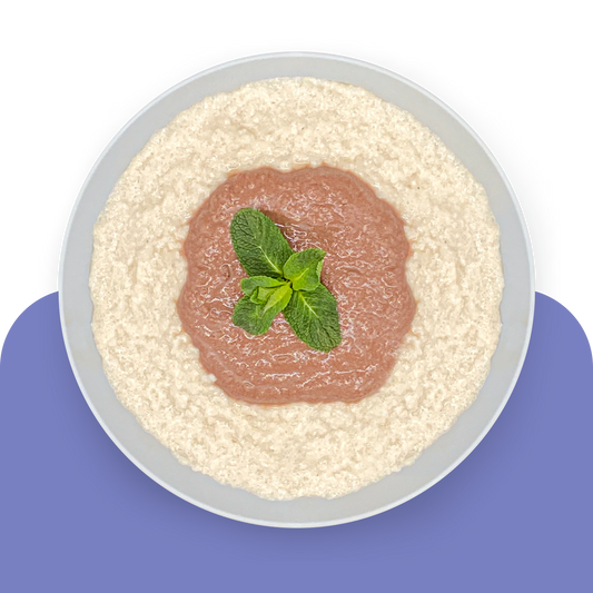 Mandel-Grießbrei mit Kakaosauce