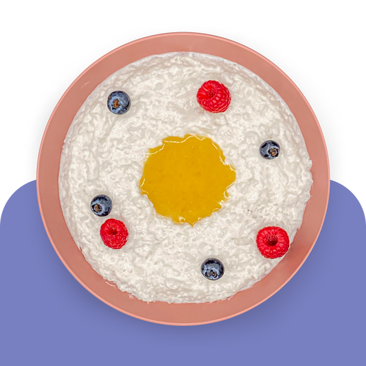 Reiscreme mit Aprikosensauce