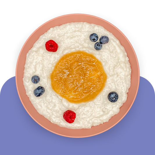 Reiscreme mit Apfelmus