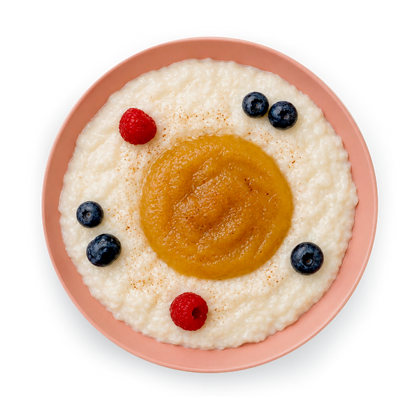 Reiscreme mit Apfelmus