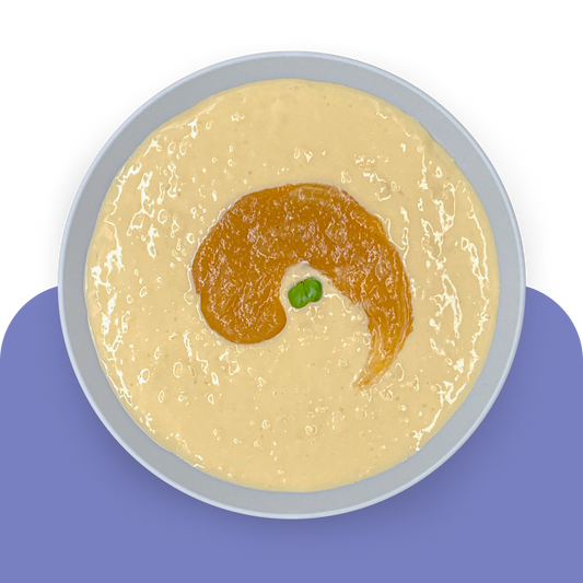 Mandelpudding mit Apfelmus