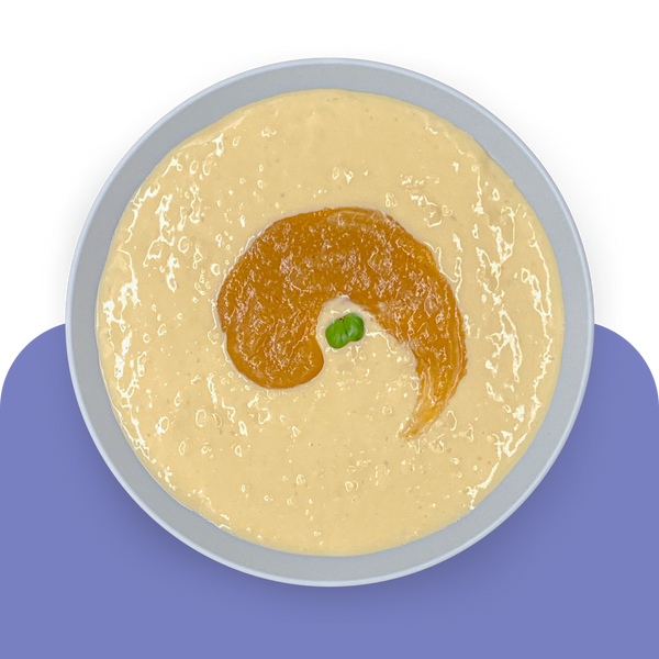 Mandelpudding mit Apfelmus