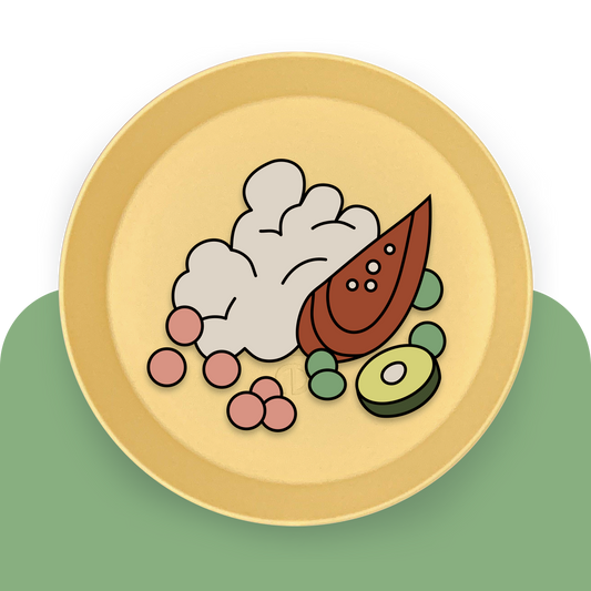 Kartoffel-Blumenkohl-Püree mit Kürbisgemüse