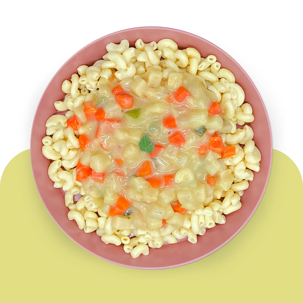 Hörnchennudeln mit heller Gemüsesauce